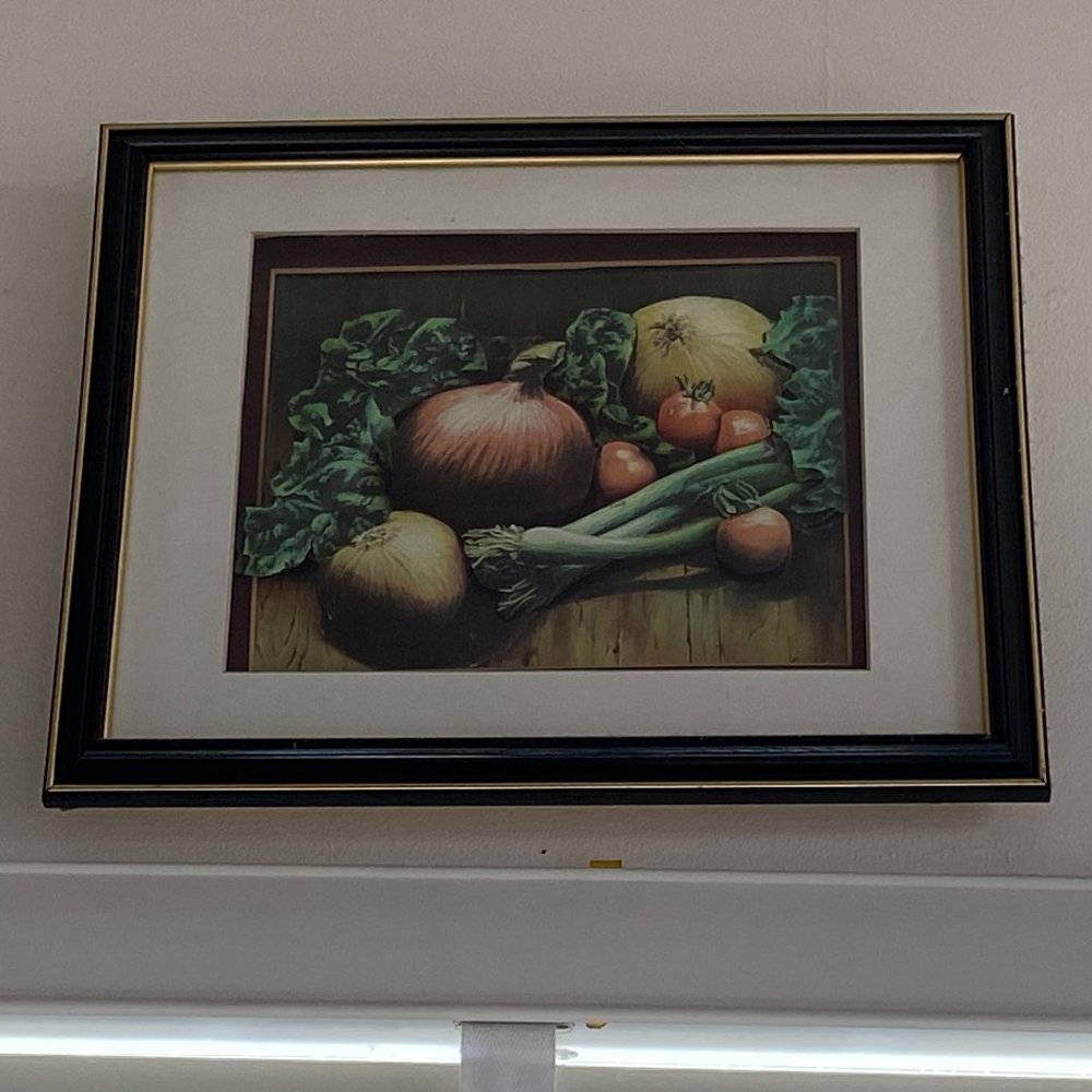 Vegetables Framed Decoupage Artwork